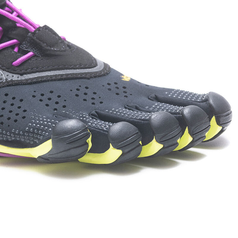 Zapatillas Deportivos Vibram V-run Mujer Negras Amarillo Moradas | XfMgpAGe