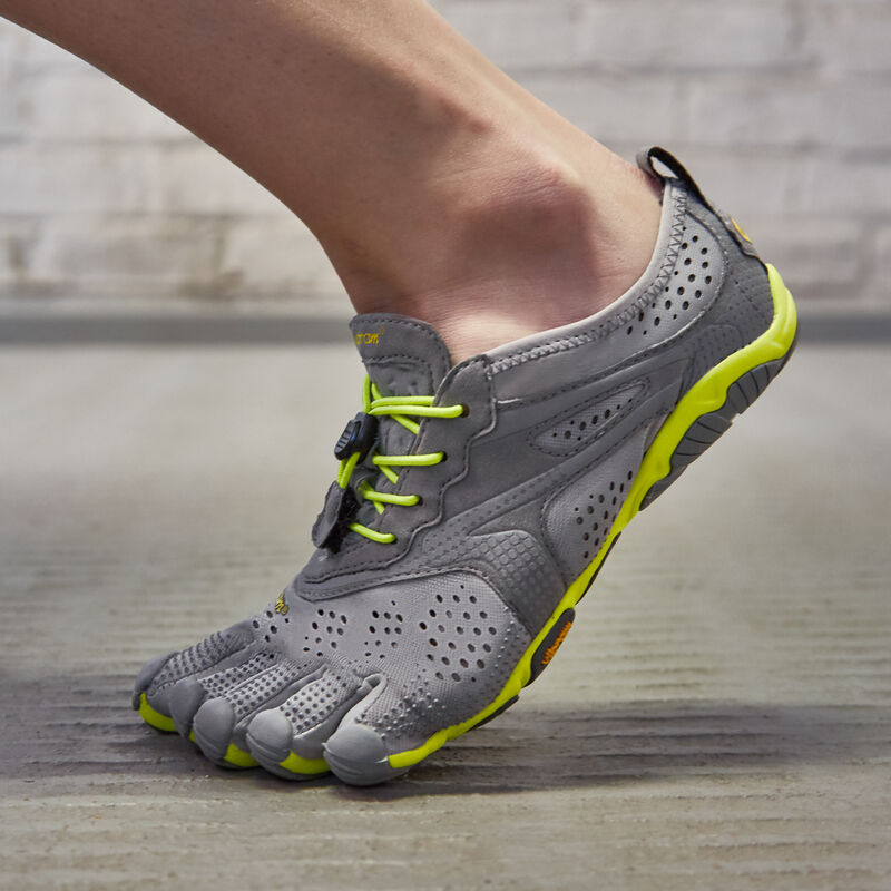 Zapatillas Deportivos Vibram V-run Mujer Gris Amarillo | j4Na98Ds