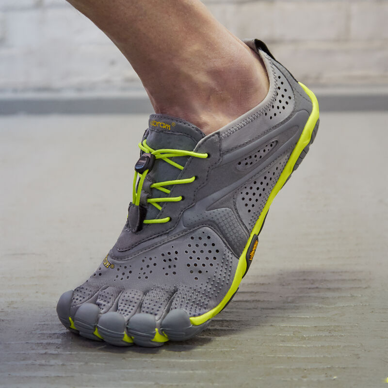 Zapatillas Running Vibram V-run Hombre Gris Amarillo | 9OWABmLW