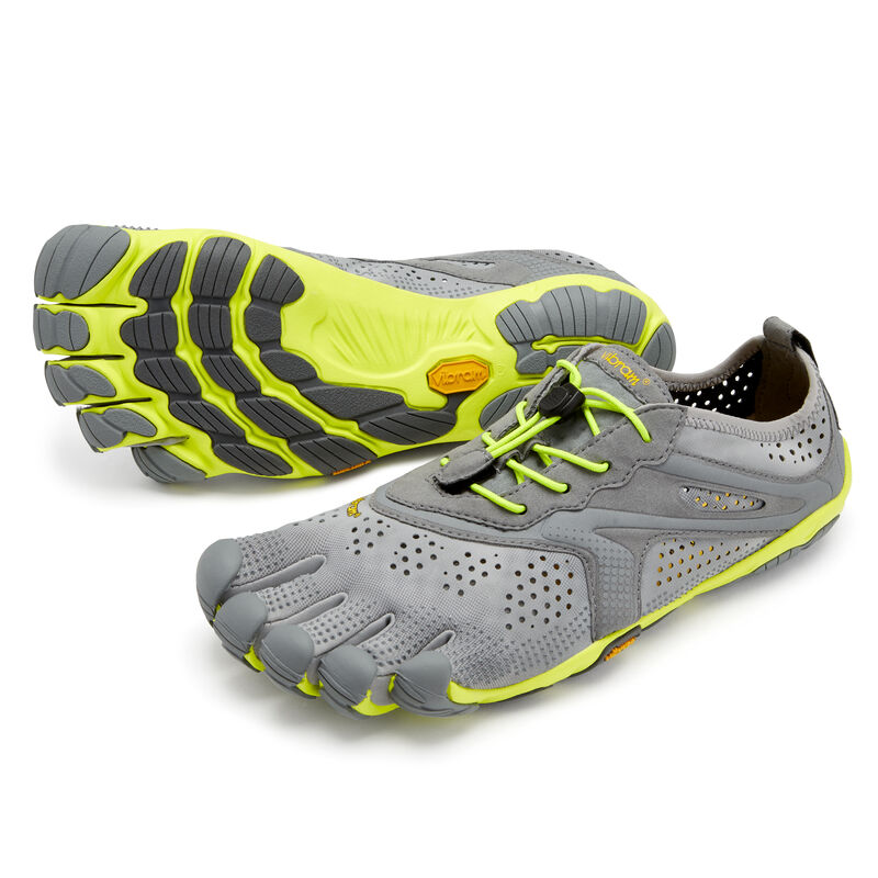 Zapatillas Running Vibram V-run Hombre Gris Amarillo | 9OWABmLW