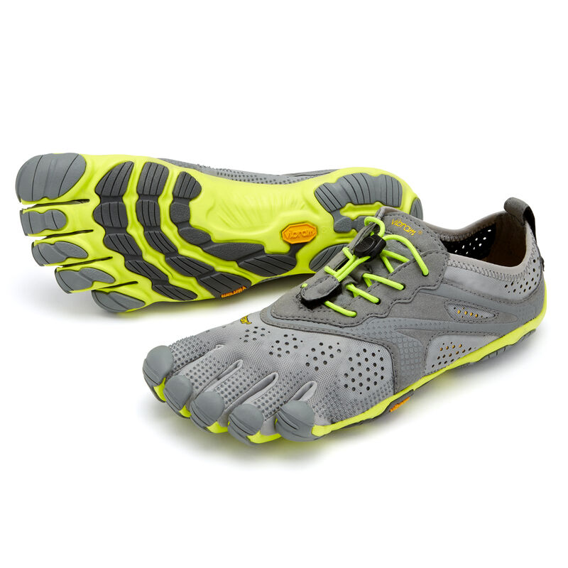 Zapatillas Deportivos Vibram V-run Mujer Gris Amarillo | j4Na98Ds